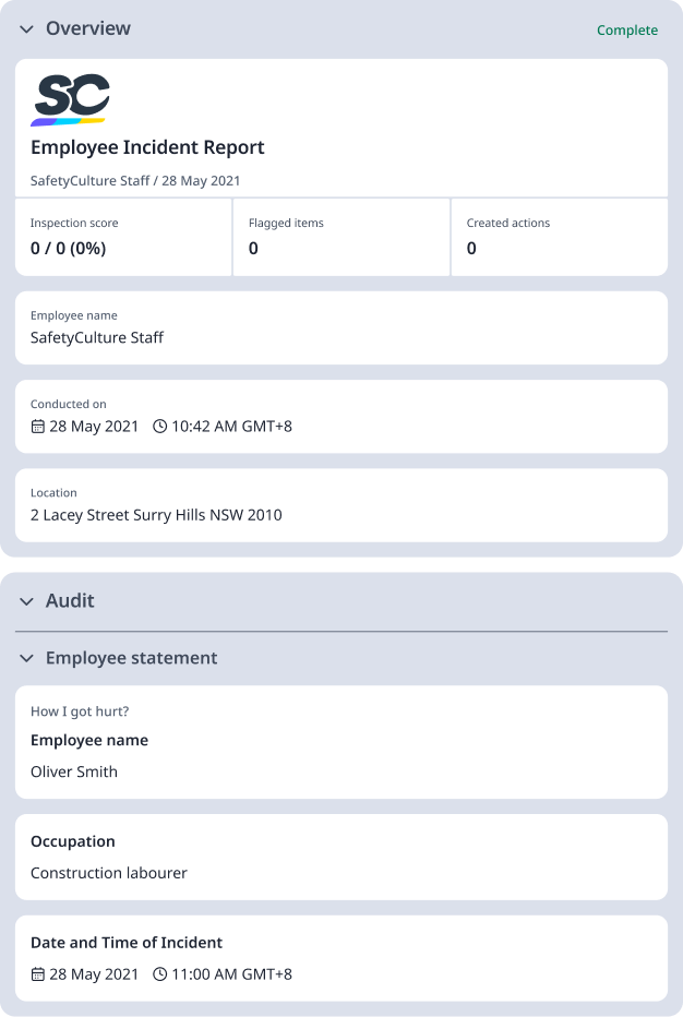 employee incident report template