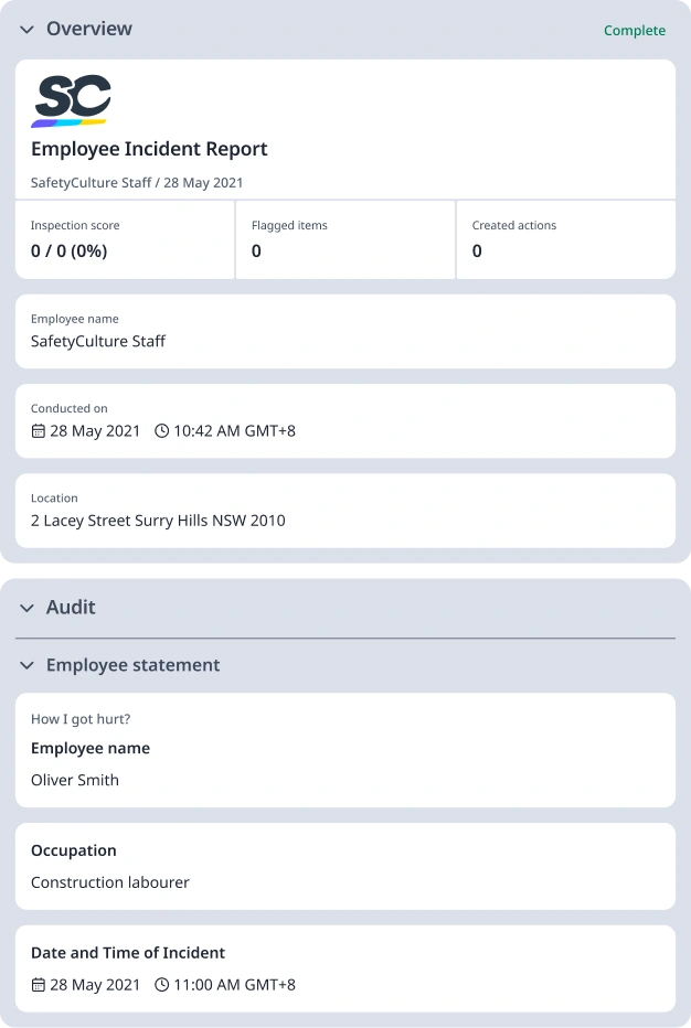 employee incident report template