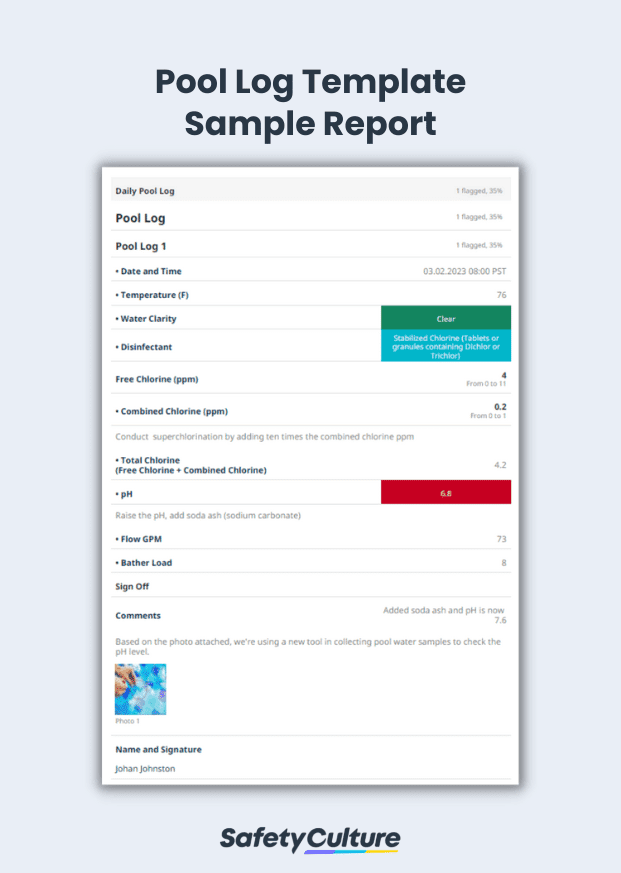 Printable Pool Log Sheet