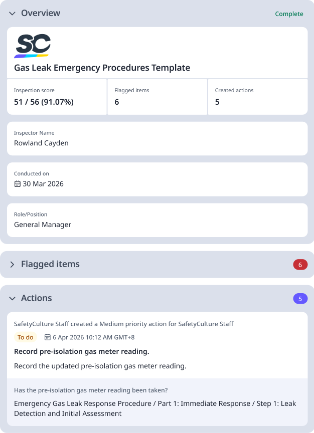 Gas Leak Emergency Procedures Template