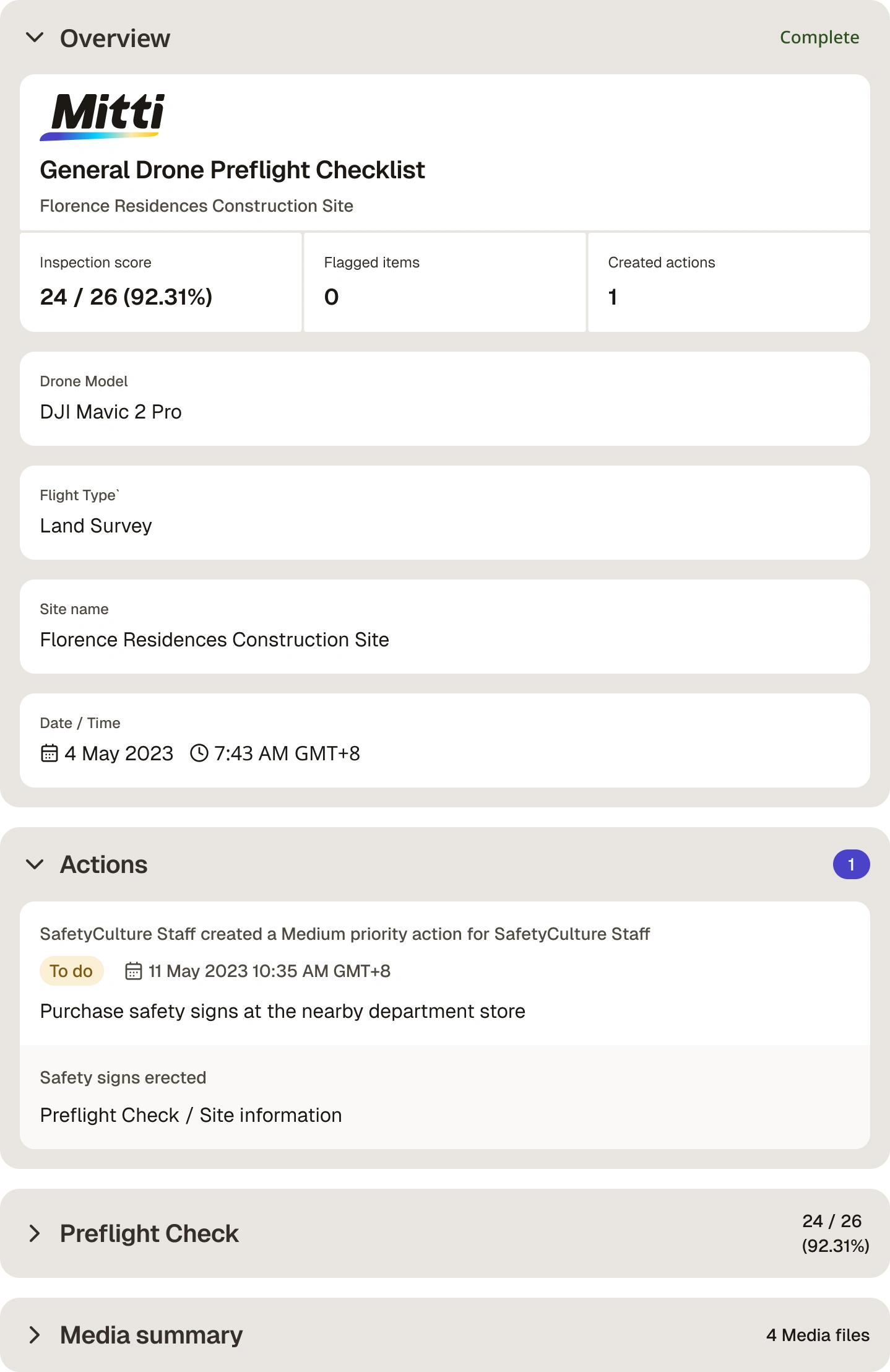 Drone Preflight Checklist