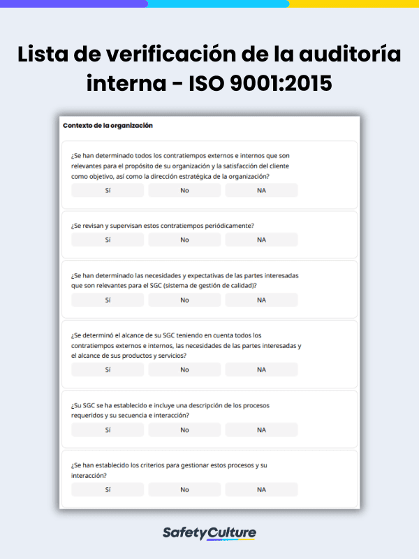 Internal Audit Checklist