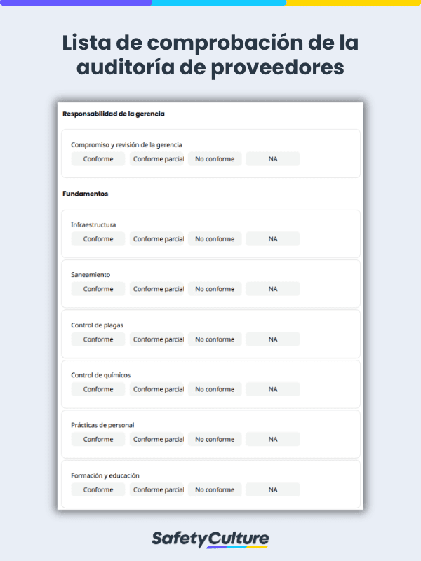 Supplier Audit Evaluation Form | SafetyCulture