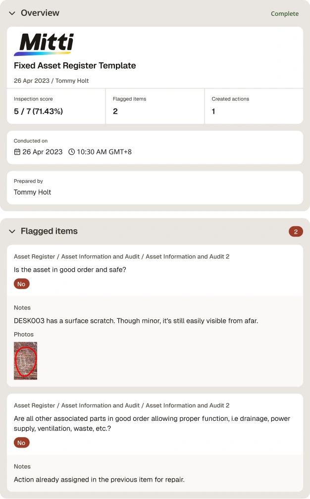 asset register template
