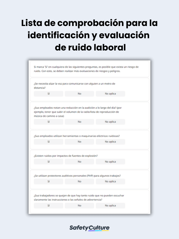 noise hazard identification checklist