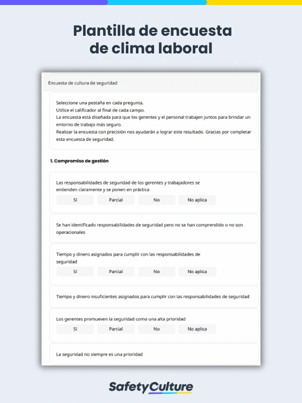 Work Environment Survey Template