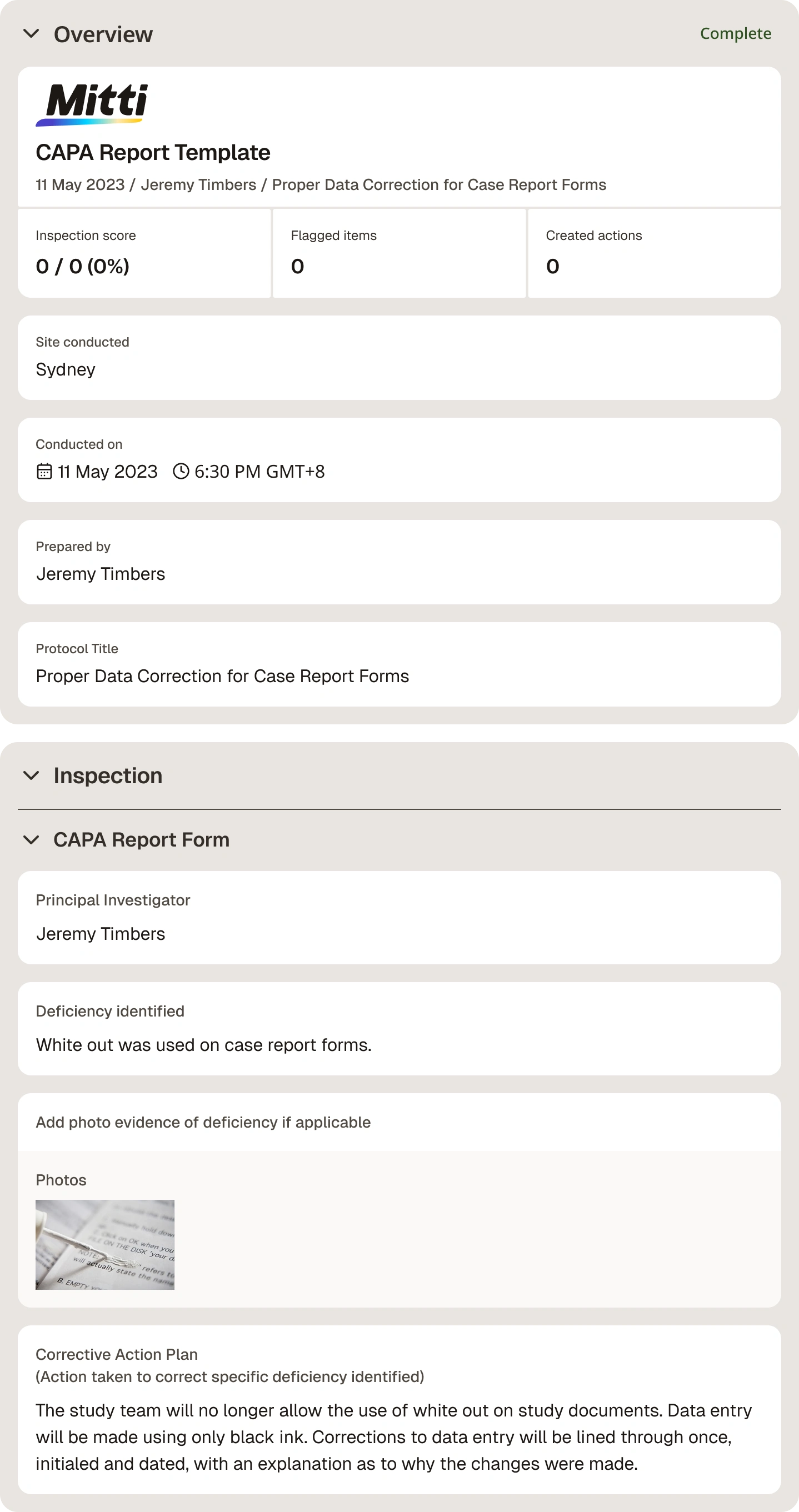 capa-report digital report