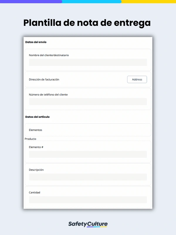 Delivery Note Template