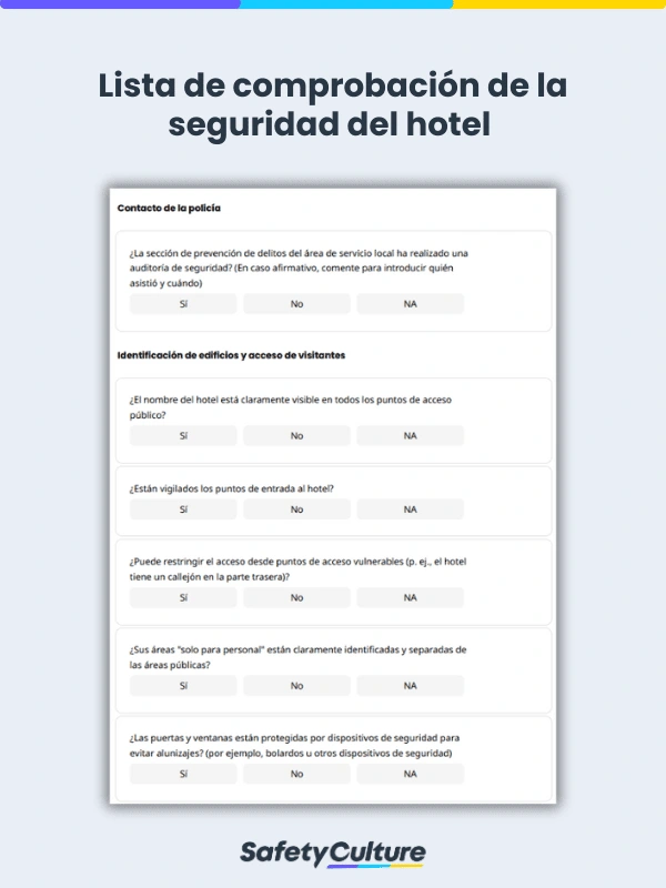 Hotel Security Checklist