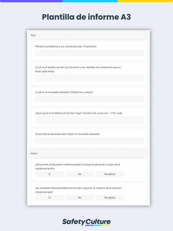 A3 Report Template
