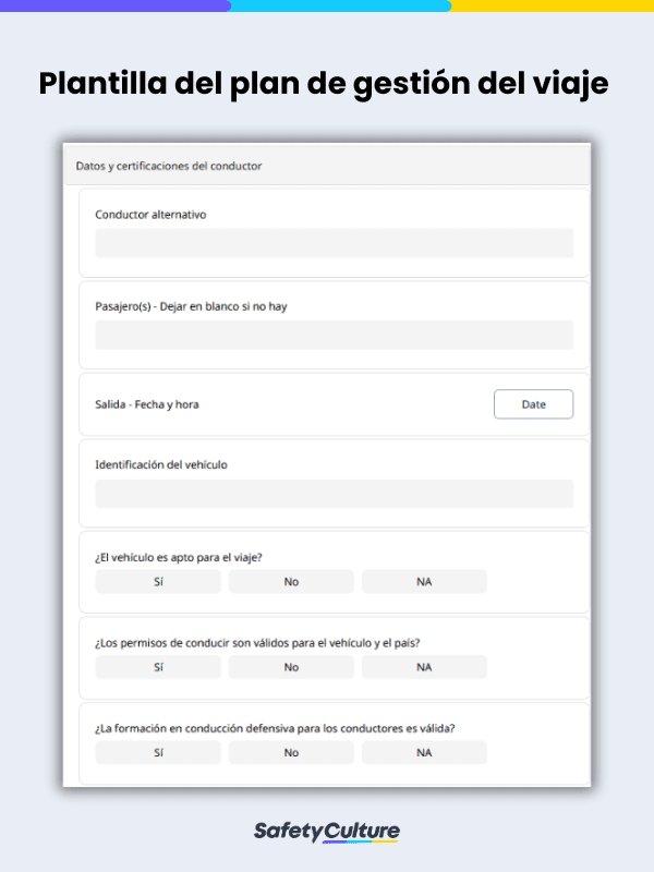 Journey Management Plan Template