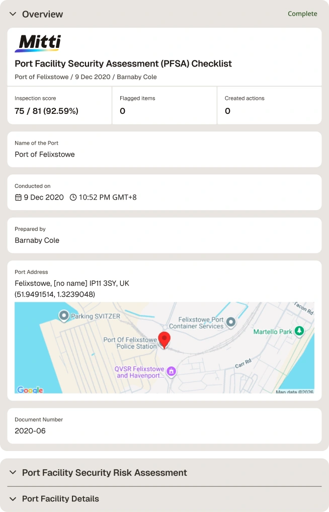 Facility Security Assessment Checklist Digital Report