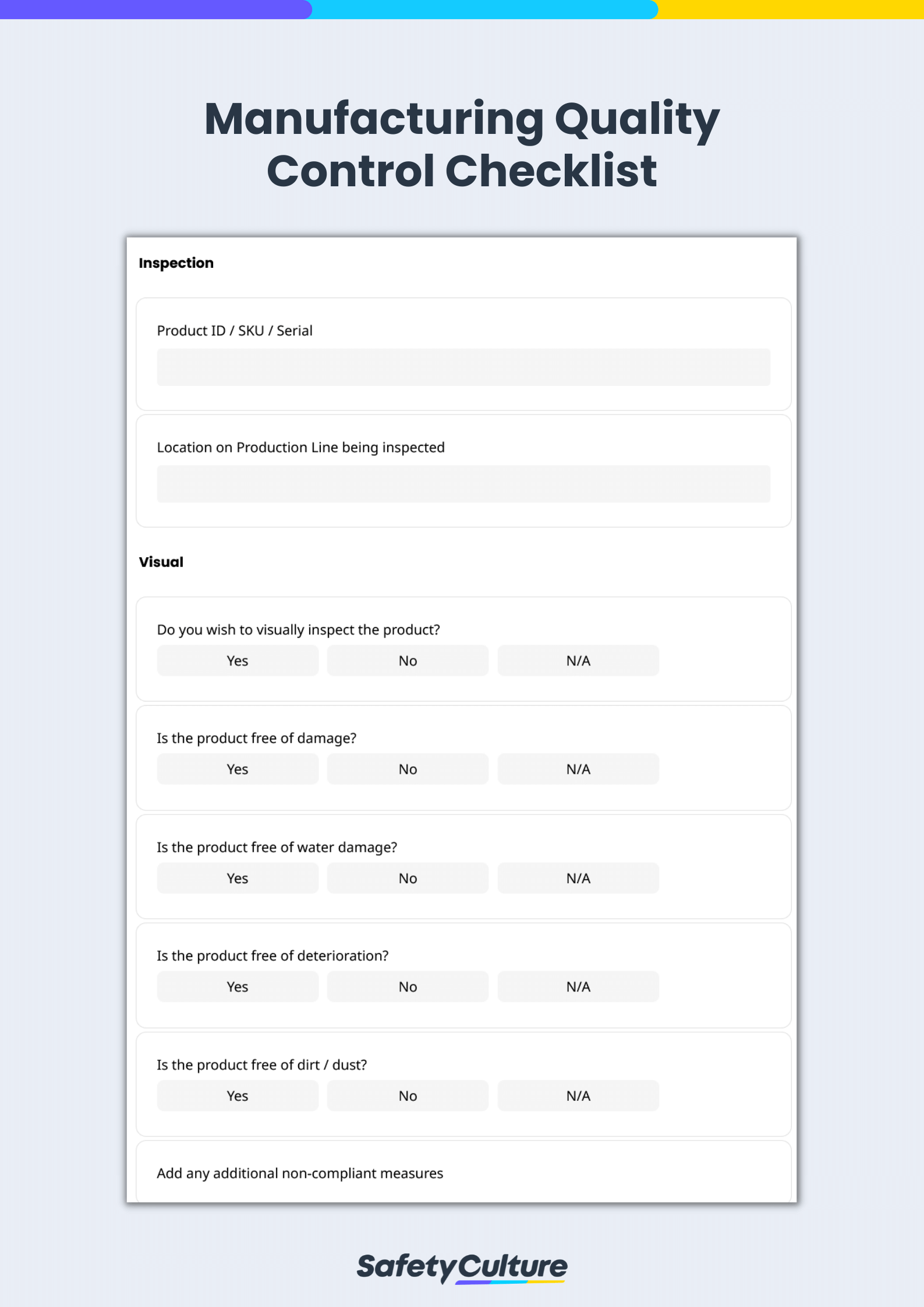 Manufacturing Audit Checklist
