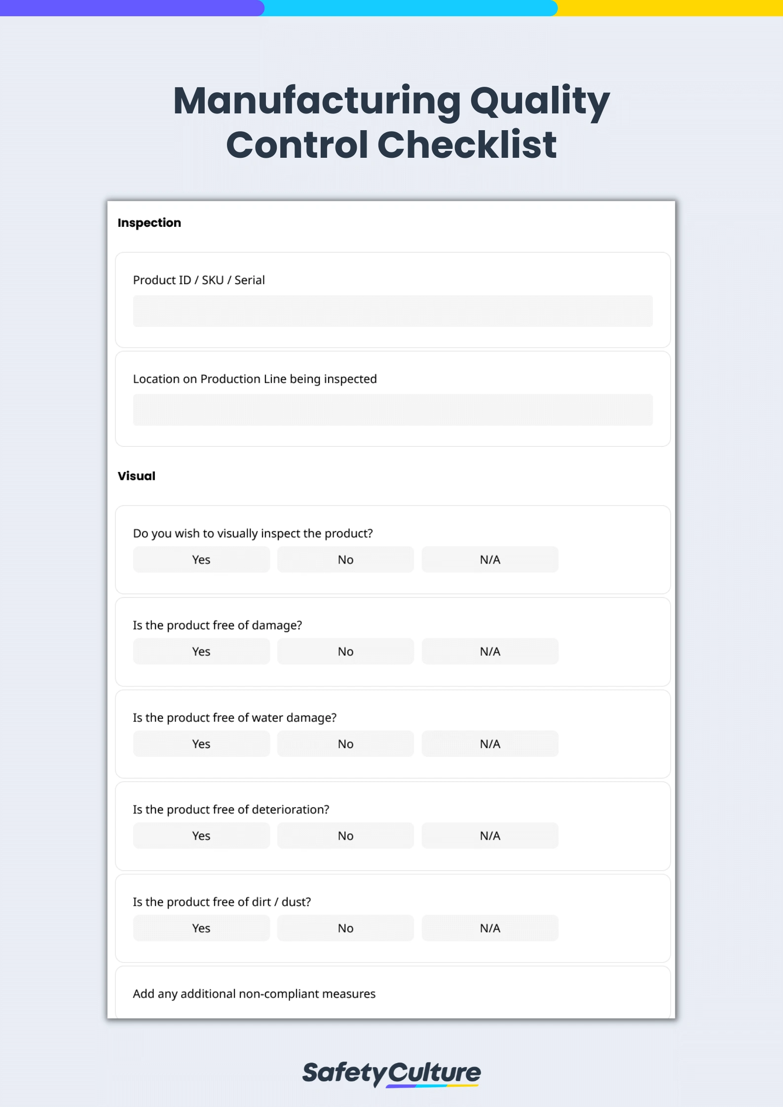 Manufacturing Audit Checklist