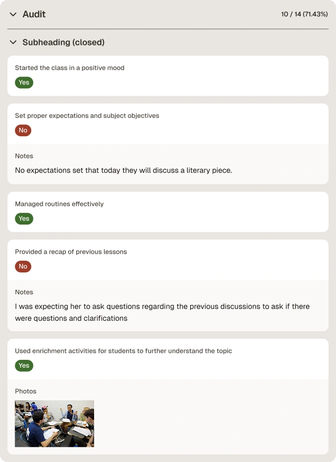 Teacher Evaluation Form Template