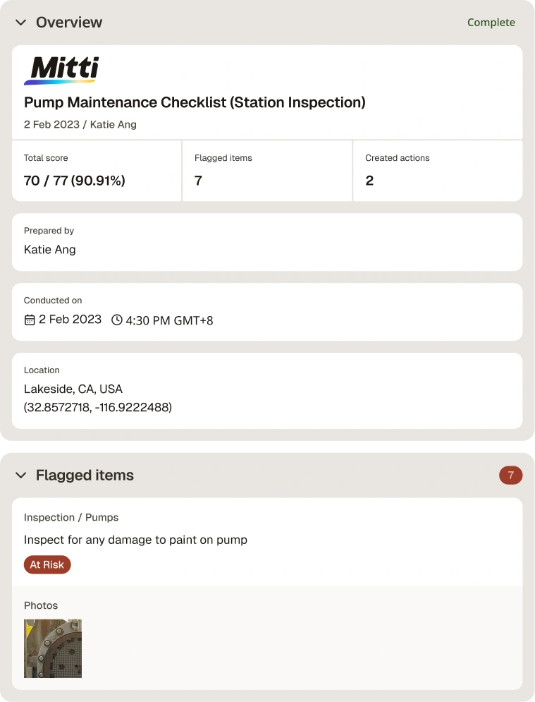 pump maintenance checklist