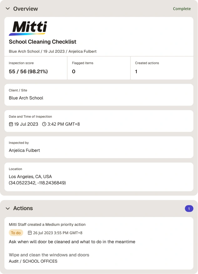 School Cleaning Checklist