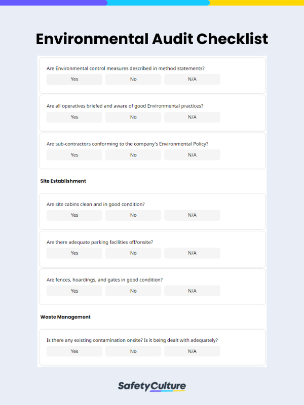 Environmental Audit Checklist