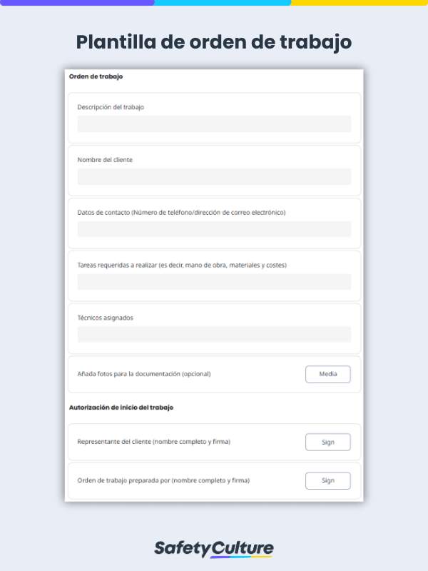 maintenance work order template