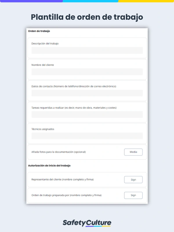 maintenance work order template