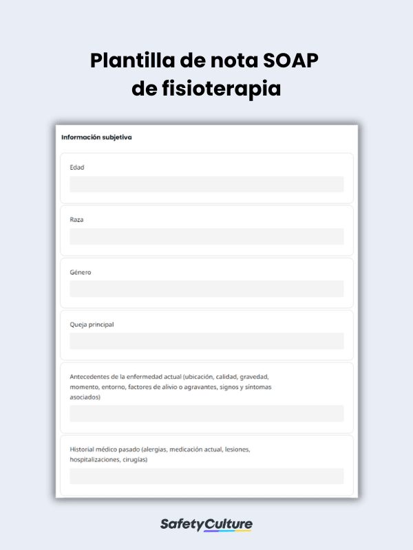 Physical Therapy SOAP Note Template