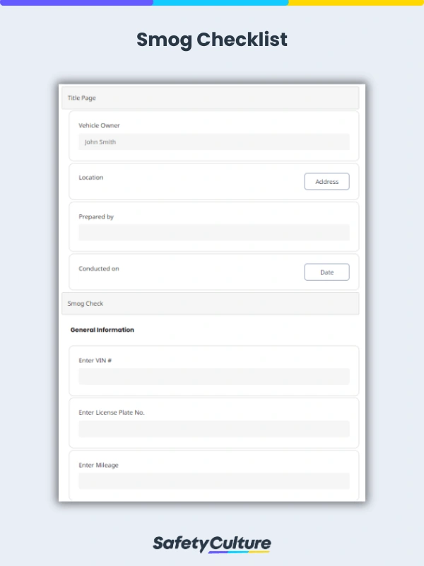 Smog Checklist