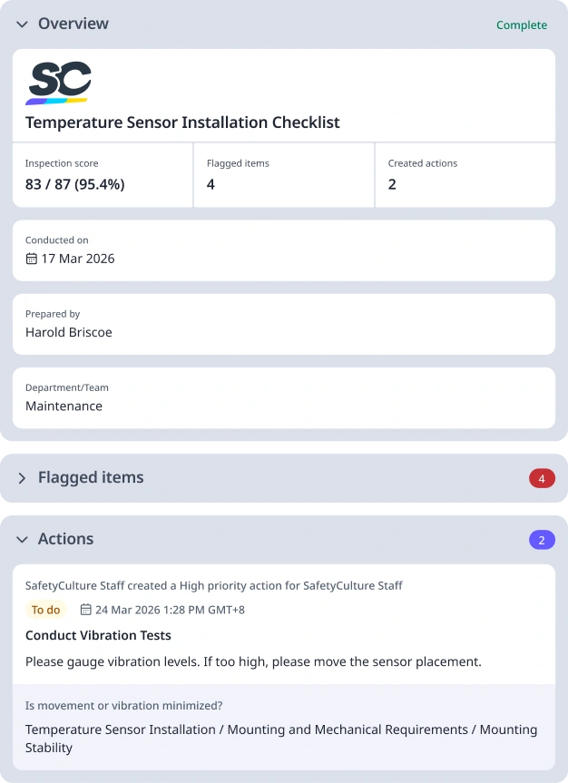 Temperature Sensor Installation Checklist Featured Template Image