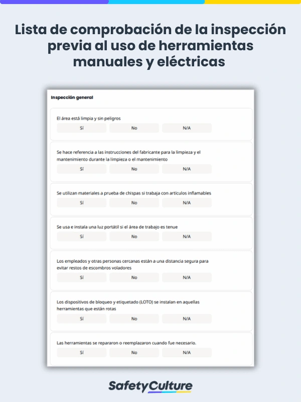 Hand and Power Tools Inspection Template