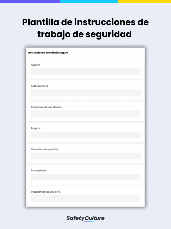 Safety Work Instruction Template