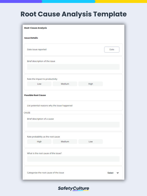 Root Cause Analysis Template