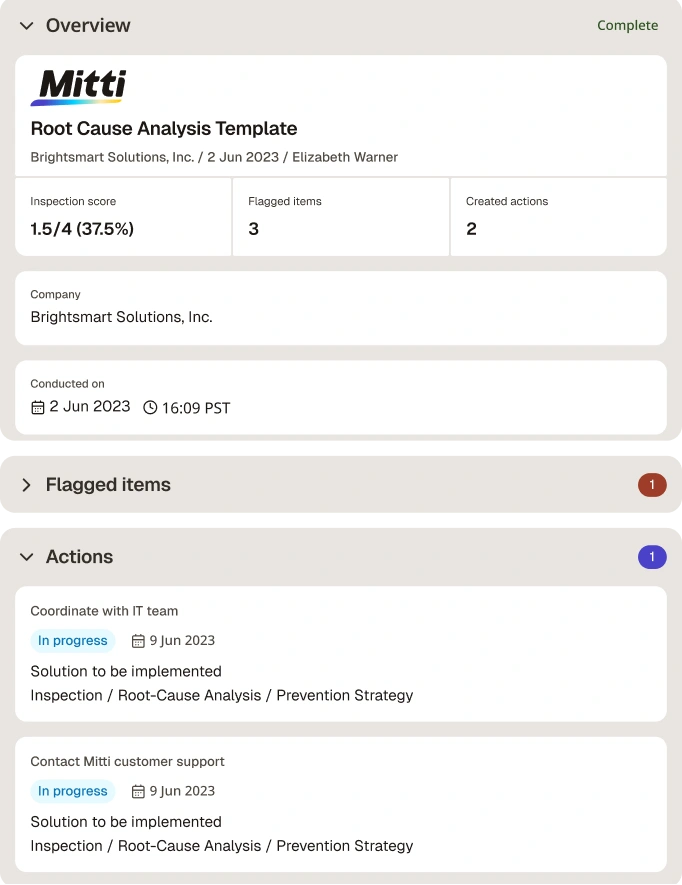 Root Cause Analysis Template Digital Report