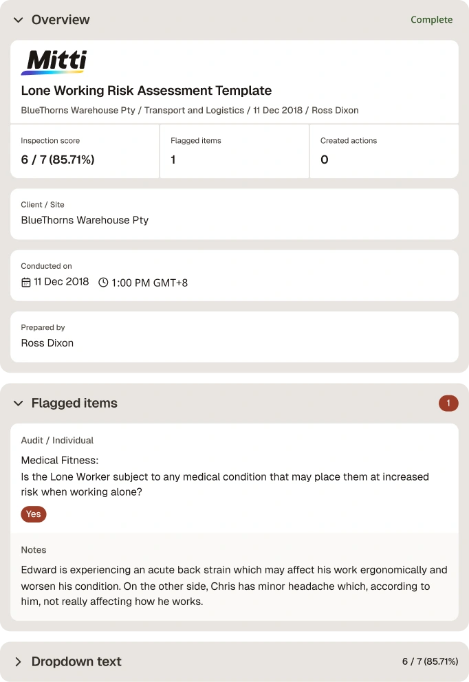 lone working risk assessment template