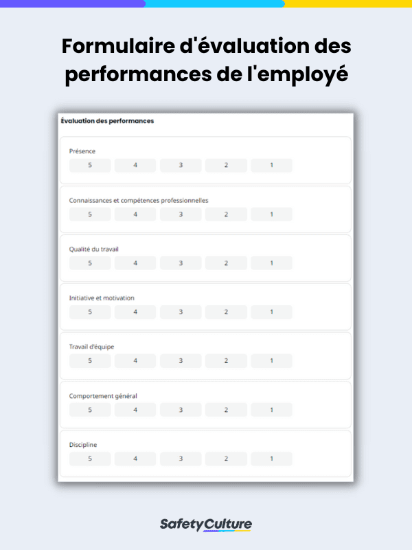 performance appraisal form