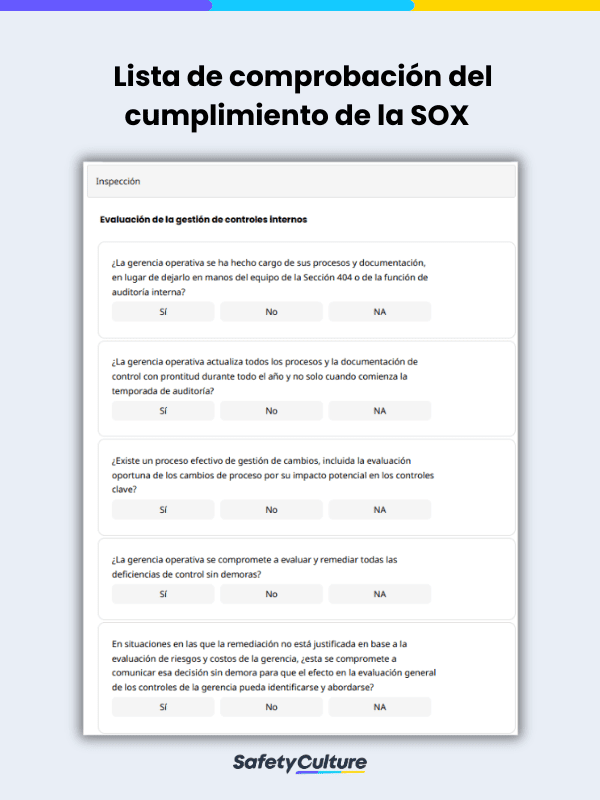 SOX compliance checklist