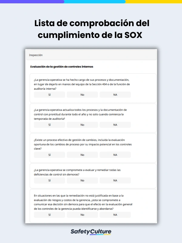SOX compliance checklist