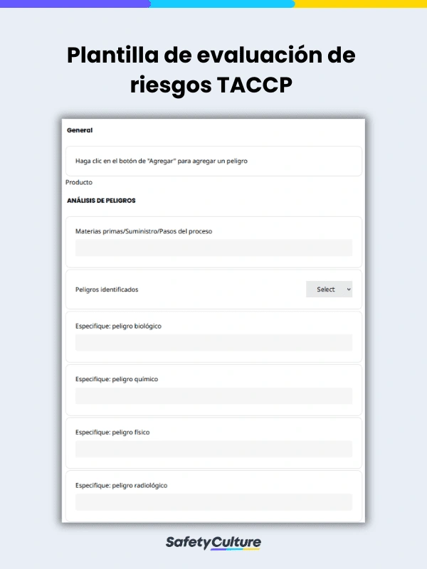 TACCP Risk Assessment Template