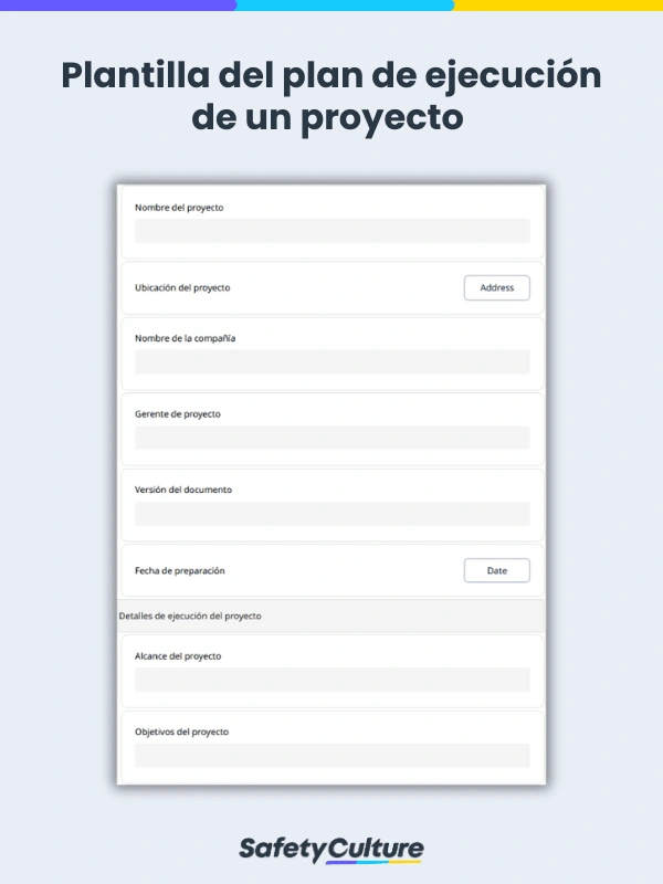 Project Execution Plan Template