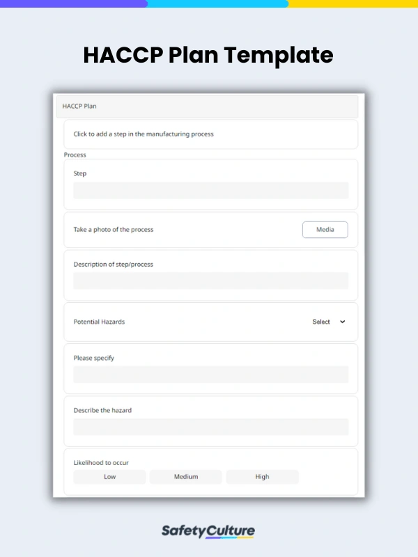 haccp plan template