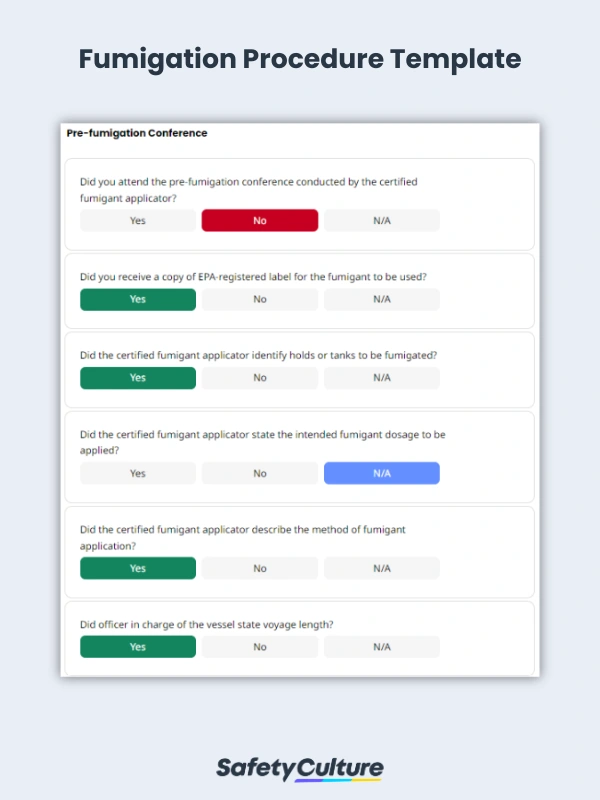 Fumigation Procedure Template