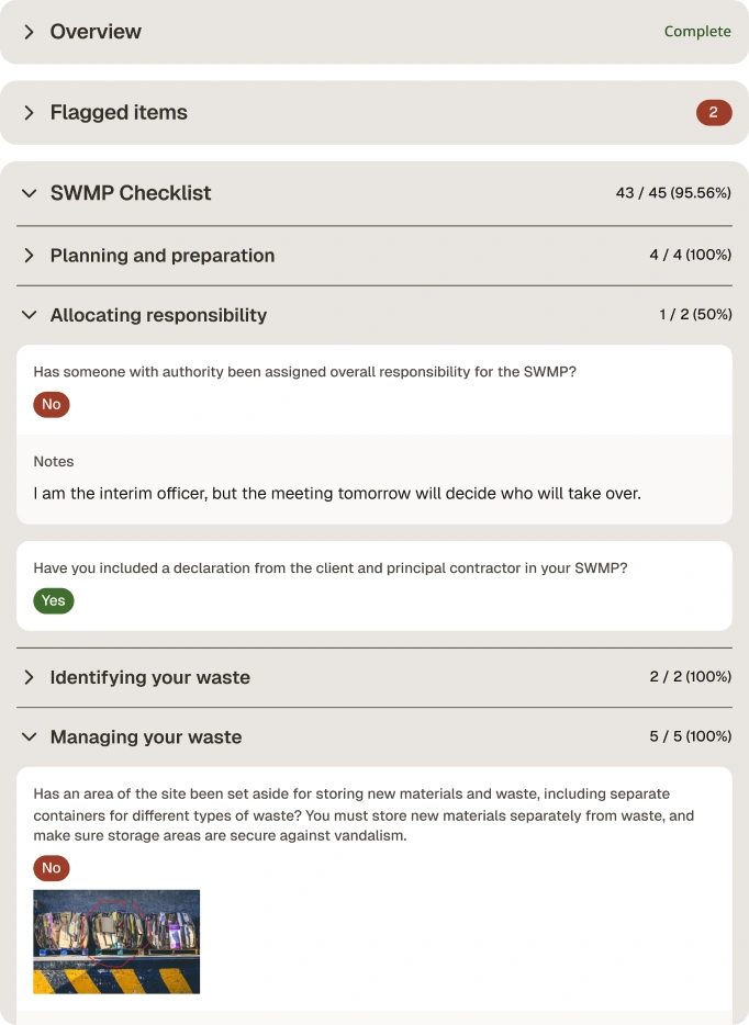Site Waste Management Plan