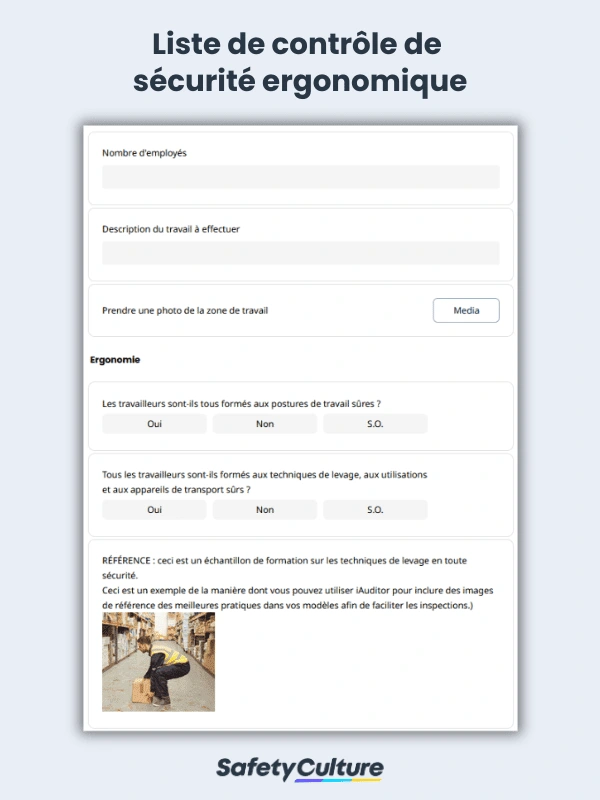 Ergonomic Assessment Checklist