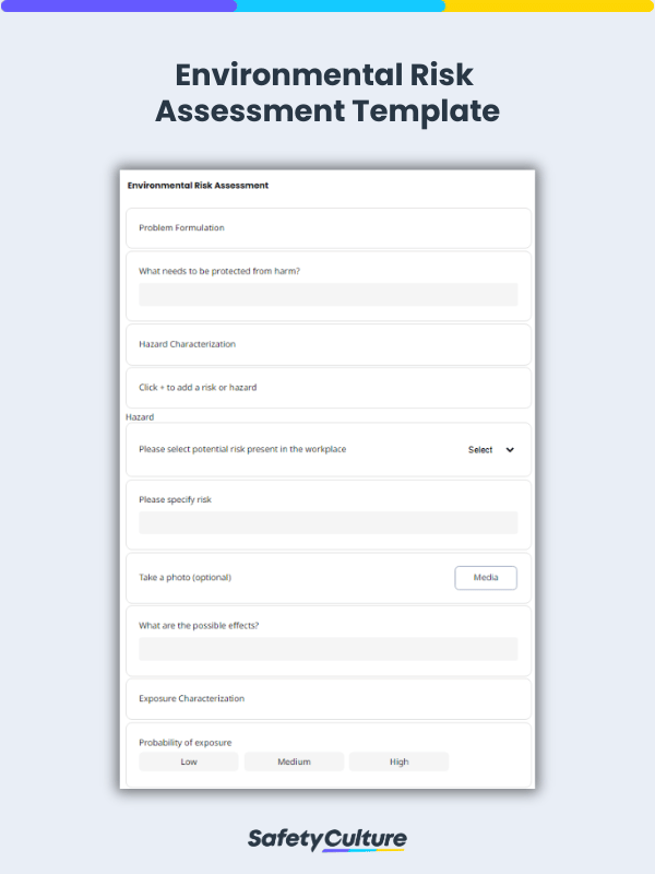 Environmental Risk Assessment Example Environmental Risk Assessment