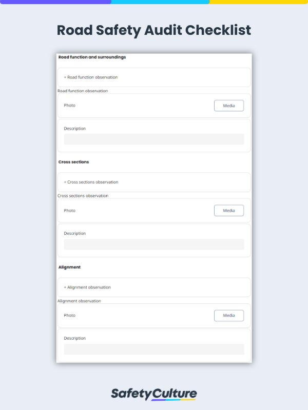 Road safety audit checklist
