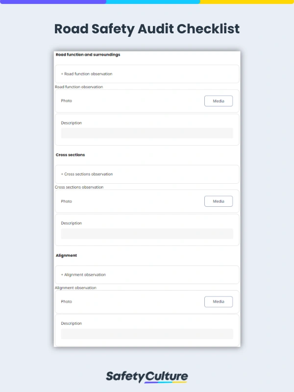 Road safety audit checklist