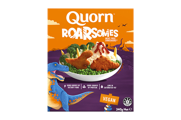 Quorn Roarsomes packaging with nutritional information.