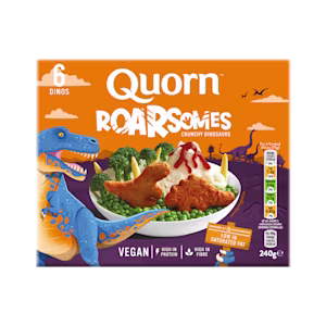 Quorn Roarsomes packaging with nutritional information.