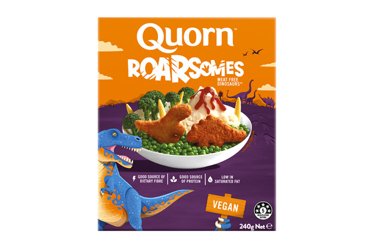 Quorn Roarsomes packaging with nutritional information.