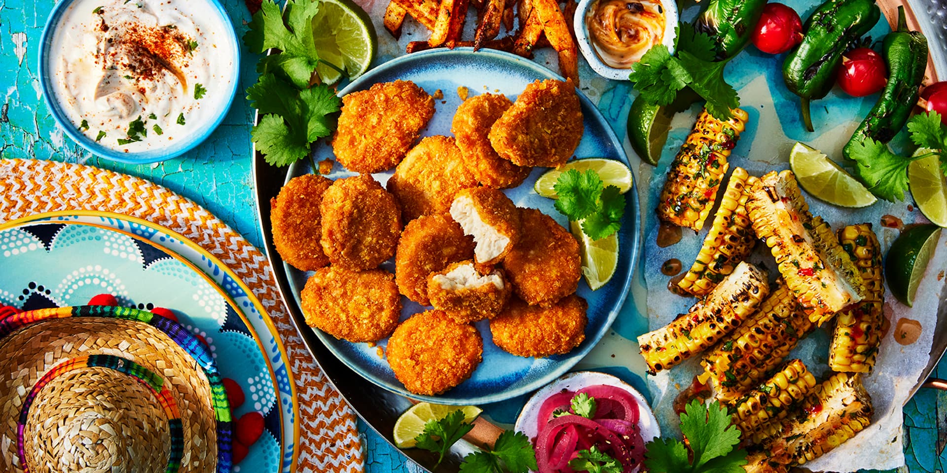 Quorn Cheesy Nacho Nuggs Packaging with Orange Branding and Logo