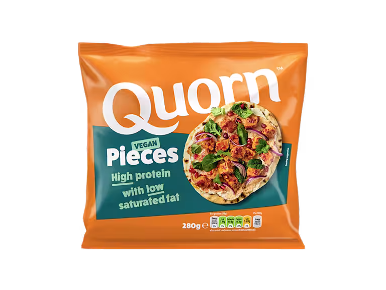 Quorn Vegan Chicken Pieces packaging.