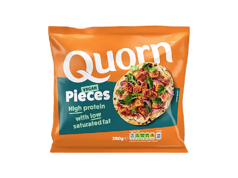 Quorn Vegan Chicken Pieces packaging.